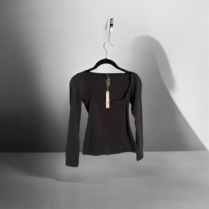 SKIMS Charcoal Long Sleeve Top
